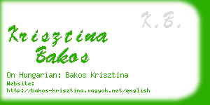 krisztina bakos business card